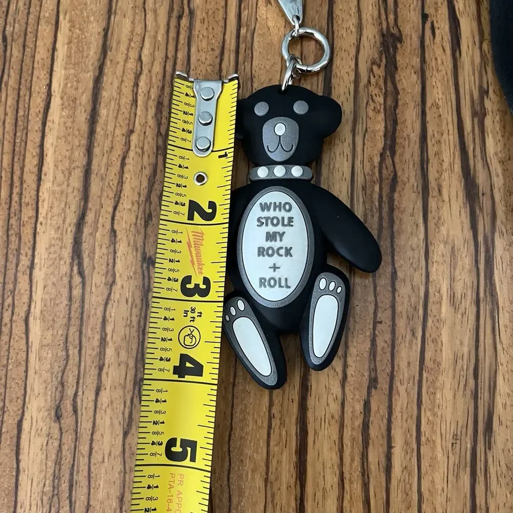 John Richmond Fashion Key Ring Who Stole My Rock+Roll Black